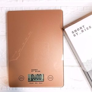 New Short Stories Kitchen Scale, Battery Operated, Pink